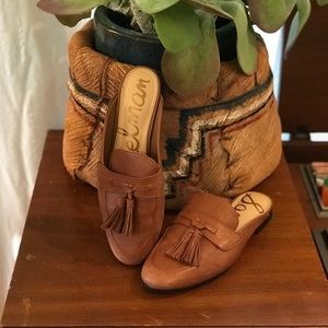 Sam Edelman slip on Paris loafer brown tassel flat